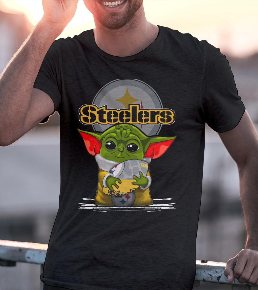 Yoda V3 Steelers Aliens Football T-Shirt