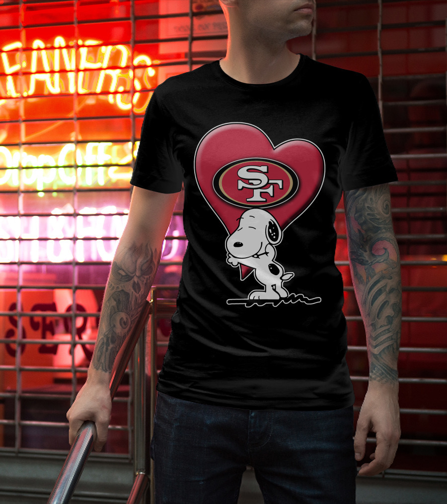 Snoopy Heart San Francisco 49ers Sf T-Shirt