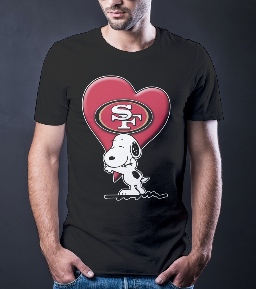 Snoopy Heart San Francisco 49ers Sf T-Shirt