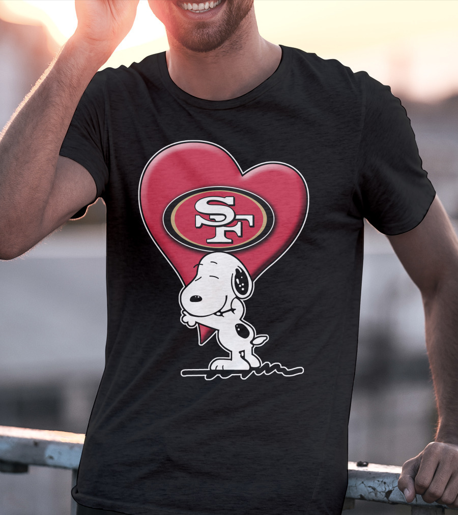 Snoopy Heart San Francisco 49ers Sf T-Shirt