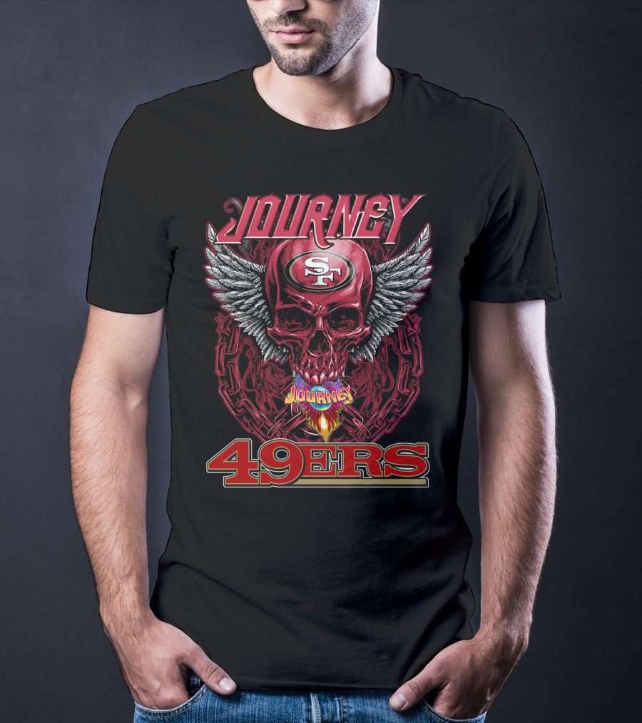 Journey San Francisco 49ers Skull And Wings T-Shirt