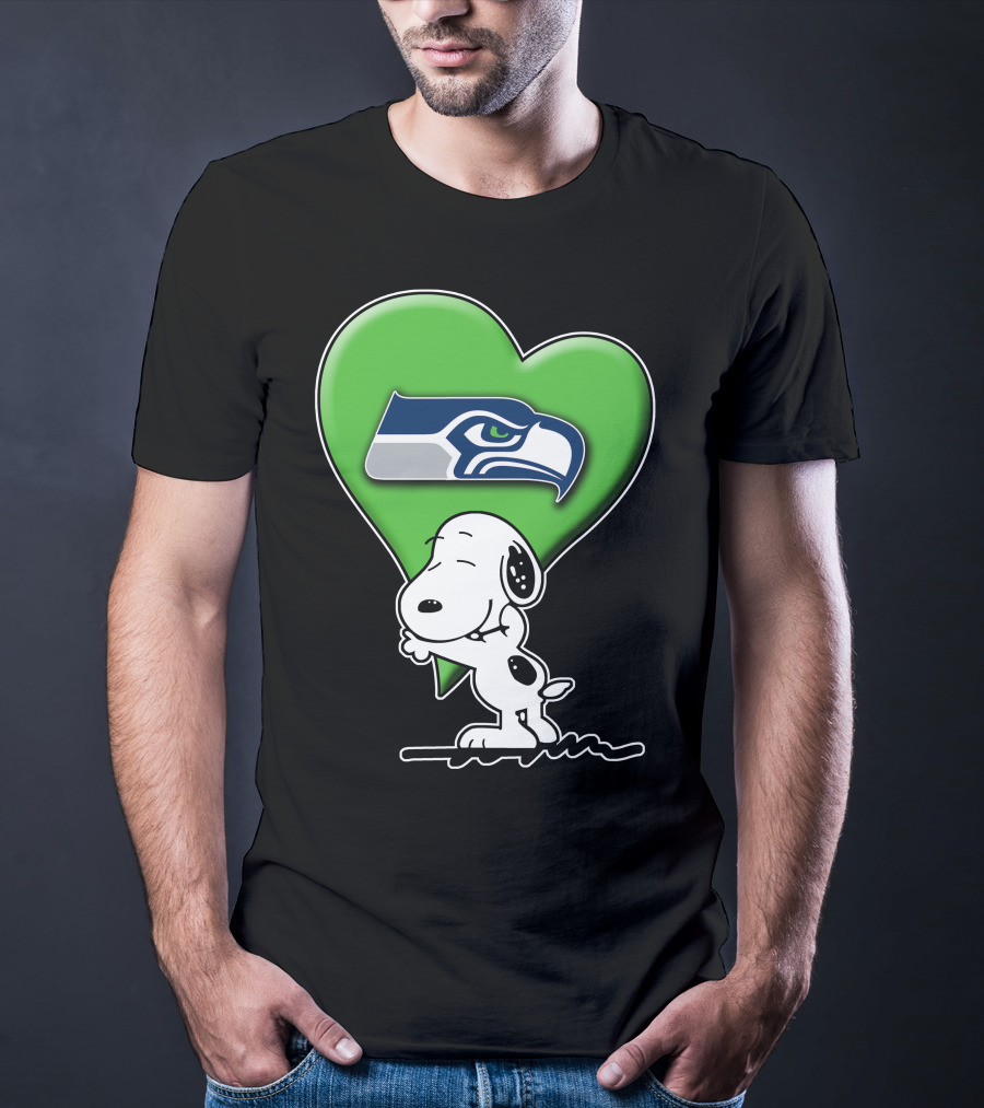 Snoopy Heart Seattle Seahawks Fan T-Shirt