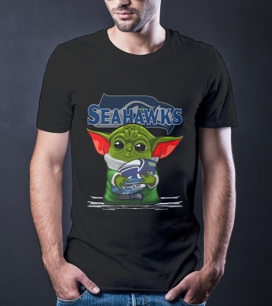 Yoda V3 Seahawks Football Mandalorian Fan T-Shirt