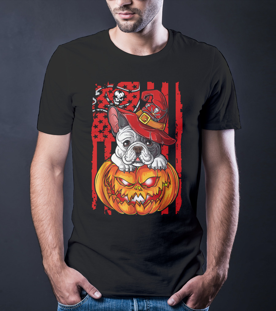 Hlw Bulldog Pumpkin Halloween Tampa Bay Buccaneers T-Shirt