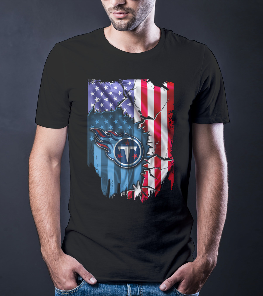 Flag V2 Tennessee Titans American Rip T-Shirt