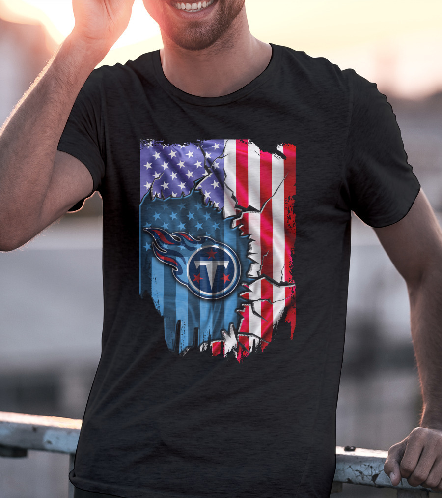 Flag V2 Tennessee Titans American Rip T-Shirt