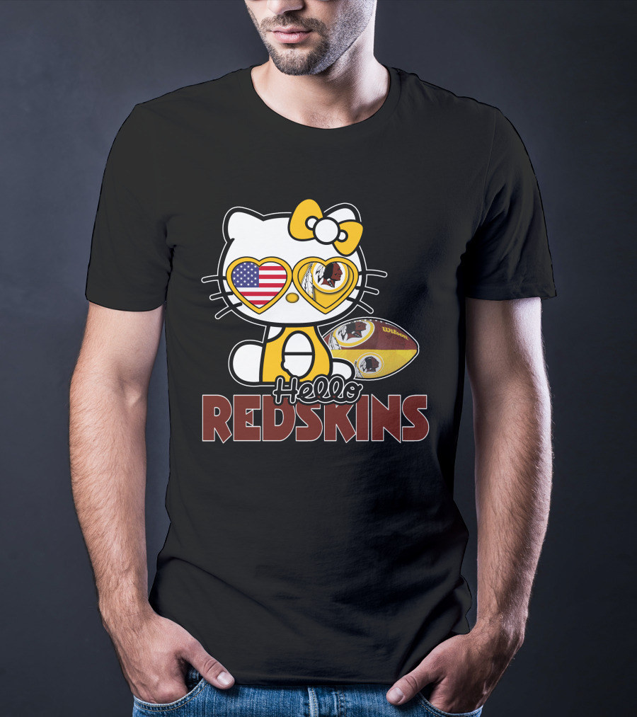 Hello Kitty Redskins American Football Crossover T-Shirt