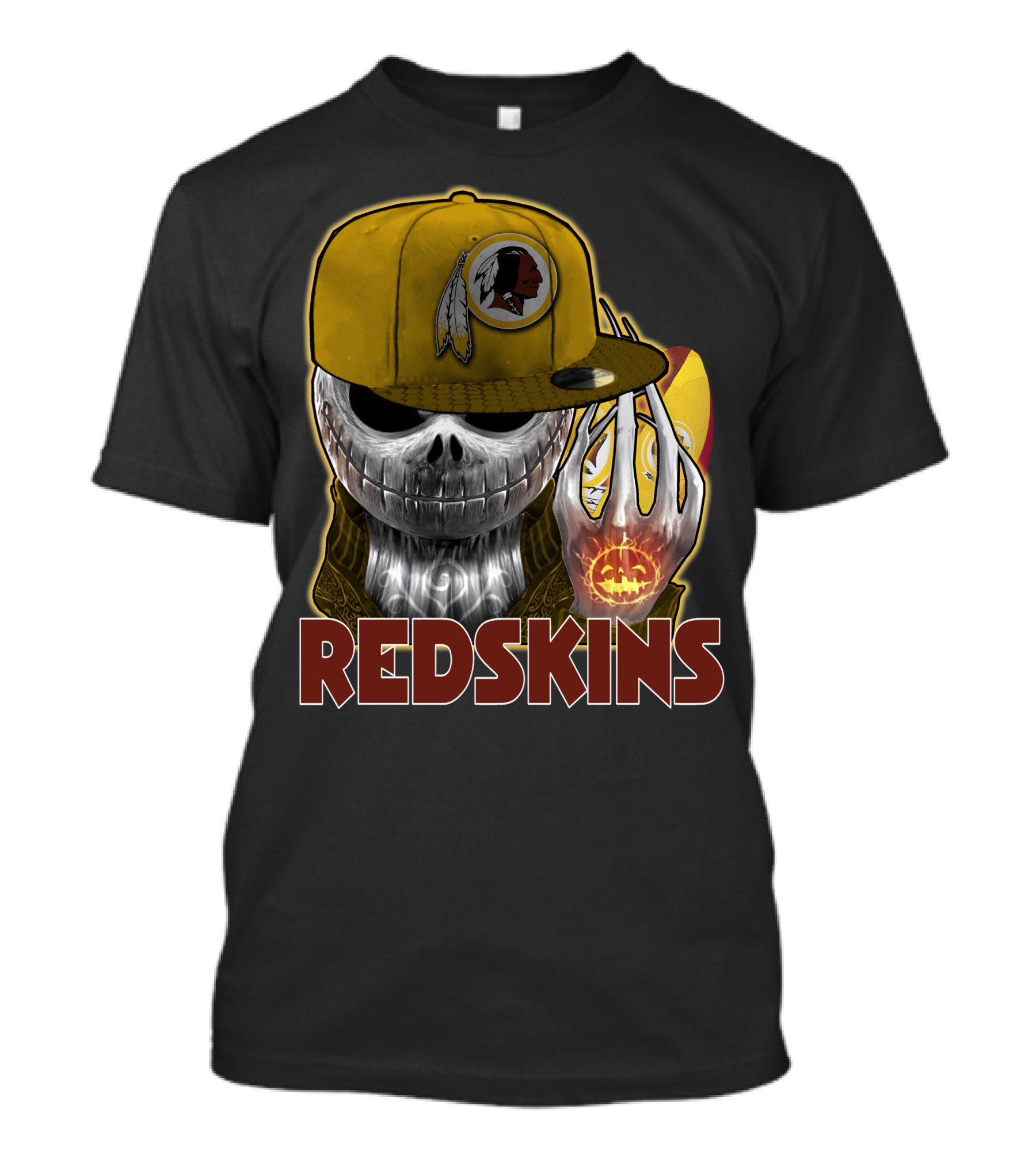 Jackskull Redskins Halloween Pumpkin T-Shirt