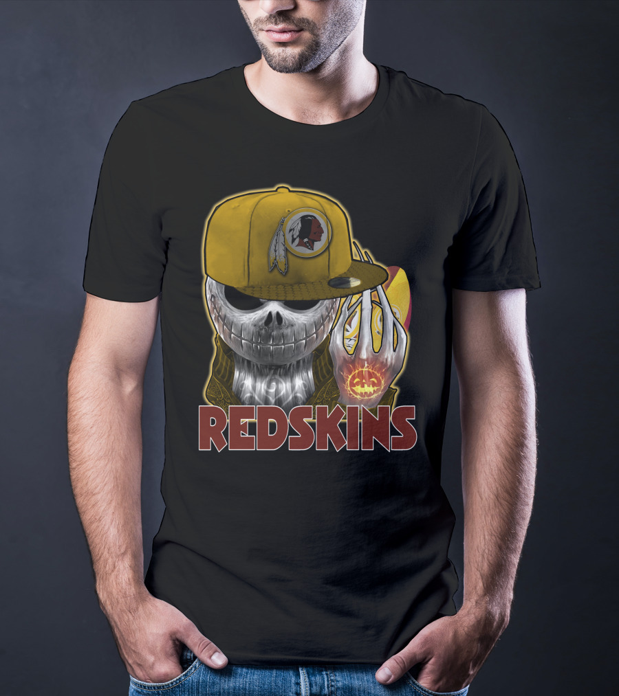 Jackskull Redskins Halloween Pumpkin T-Shirt