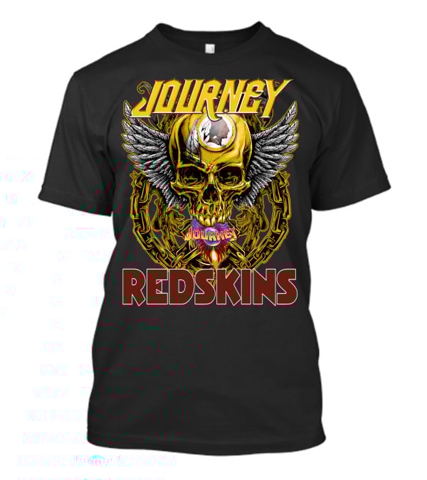 Journey Redskins Skull And Wings T-Shirt