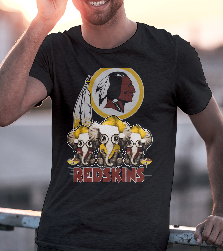 Redskins Washington Elephants Christmas T-Shirt