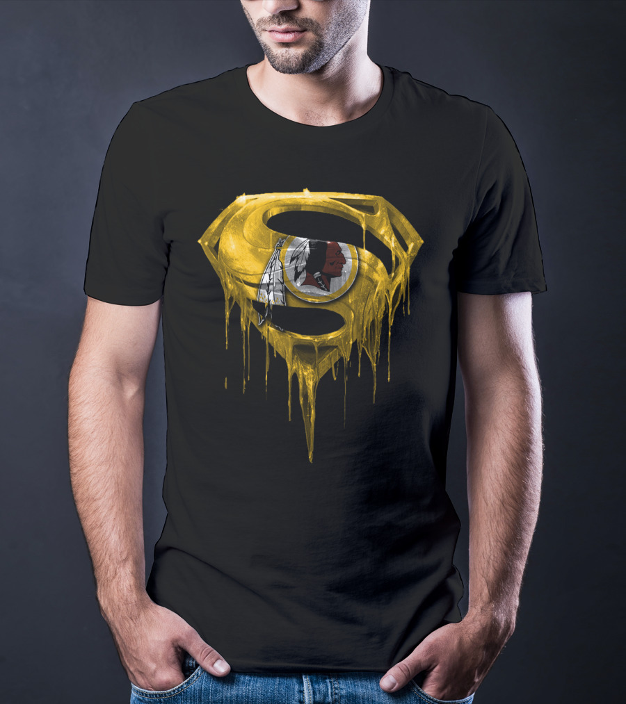 Washington Redskins Dripping Superman Symbol T-Shirt