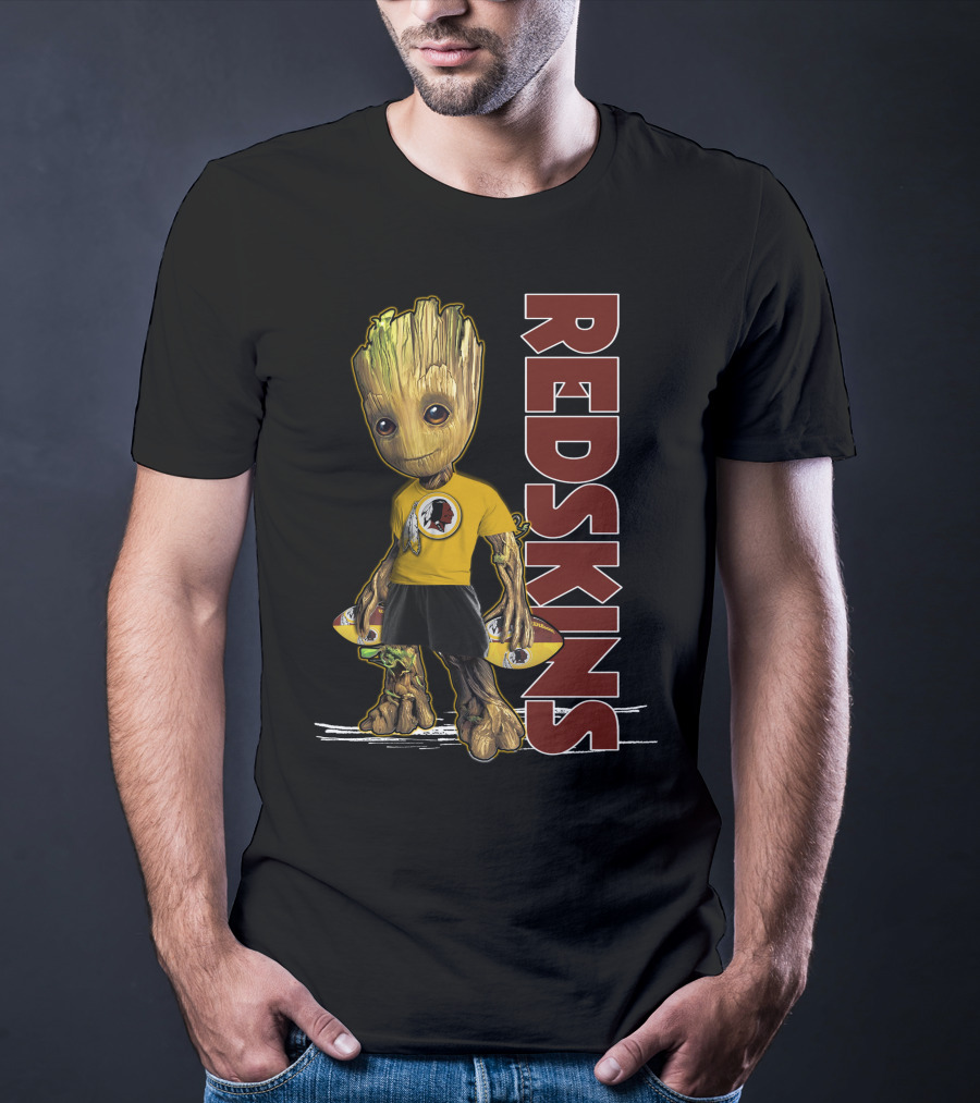 Groot V1 Washington Redskins Football Character T-Shirt