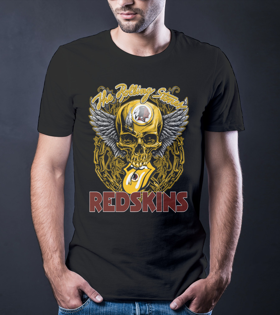 The Rolling Stones Redskins Skull Winged T-Shirt