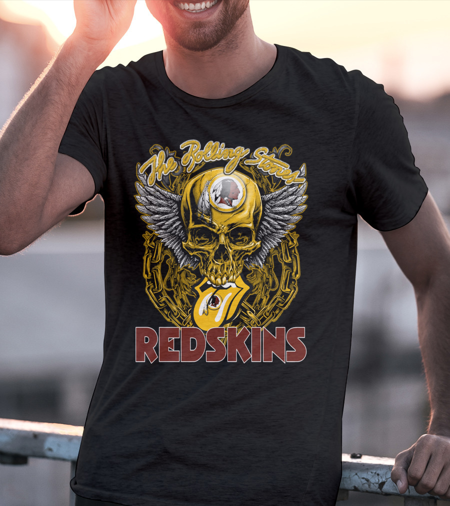 The Rolling Stones Redskins Skull Winged T-Shirt