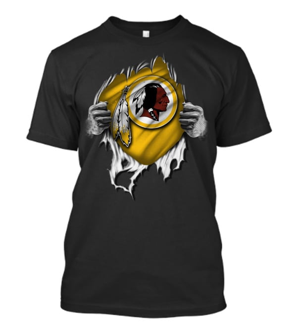 Torn V1 Washington Redskins Feather T-Shirt