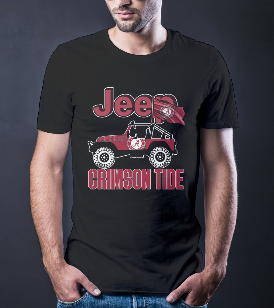Jeep Alabama Crimson Tide Team Spirit Enthusiast T-Shirt