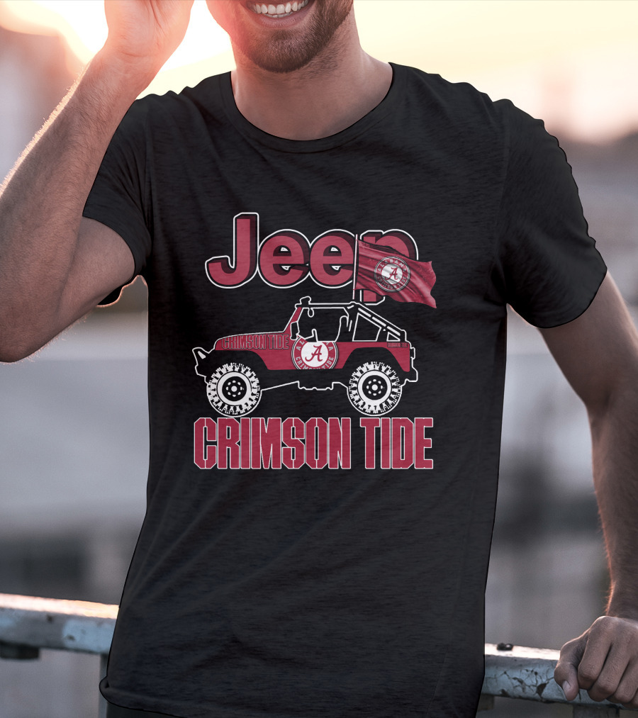 Jeep Alabama Crimson Tide Team Spirit Enthusiast T-Shirt