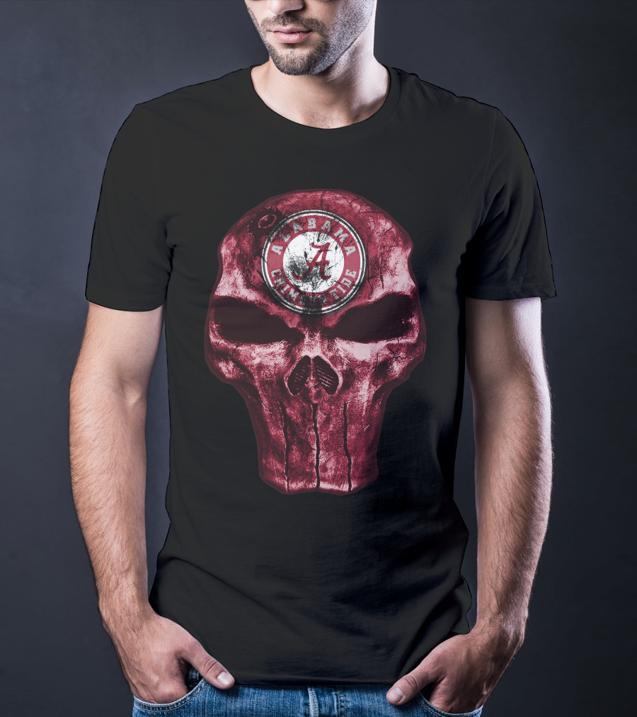 Skull Alabama Crimson Tide Плакат T-Shirt
