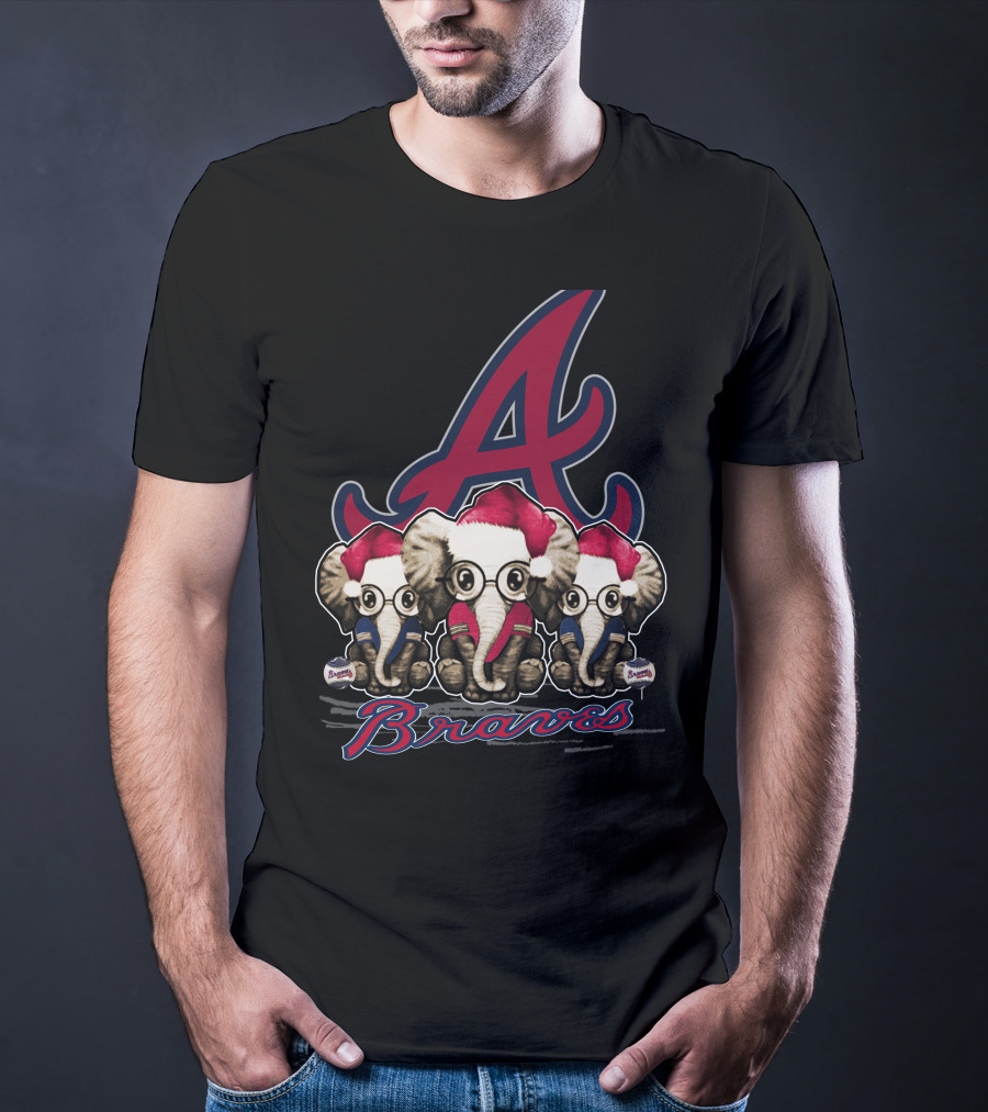 Atlanta Braves Christmas Elephants T-Shirt