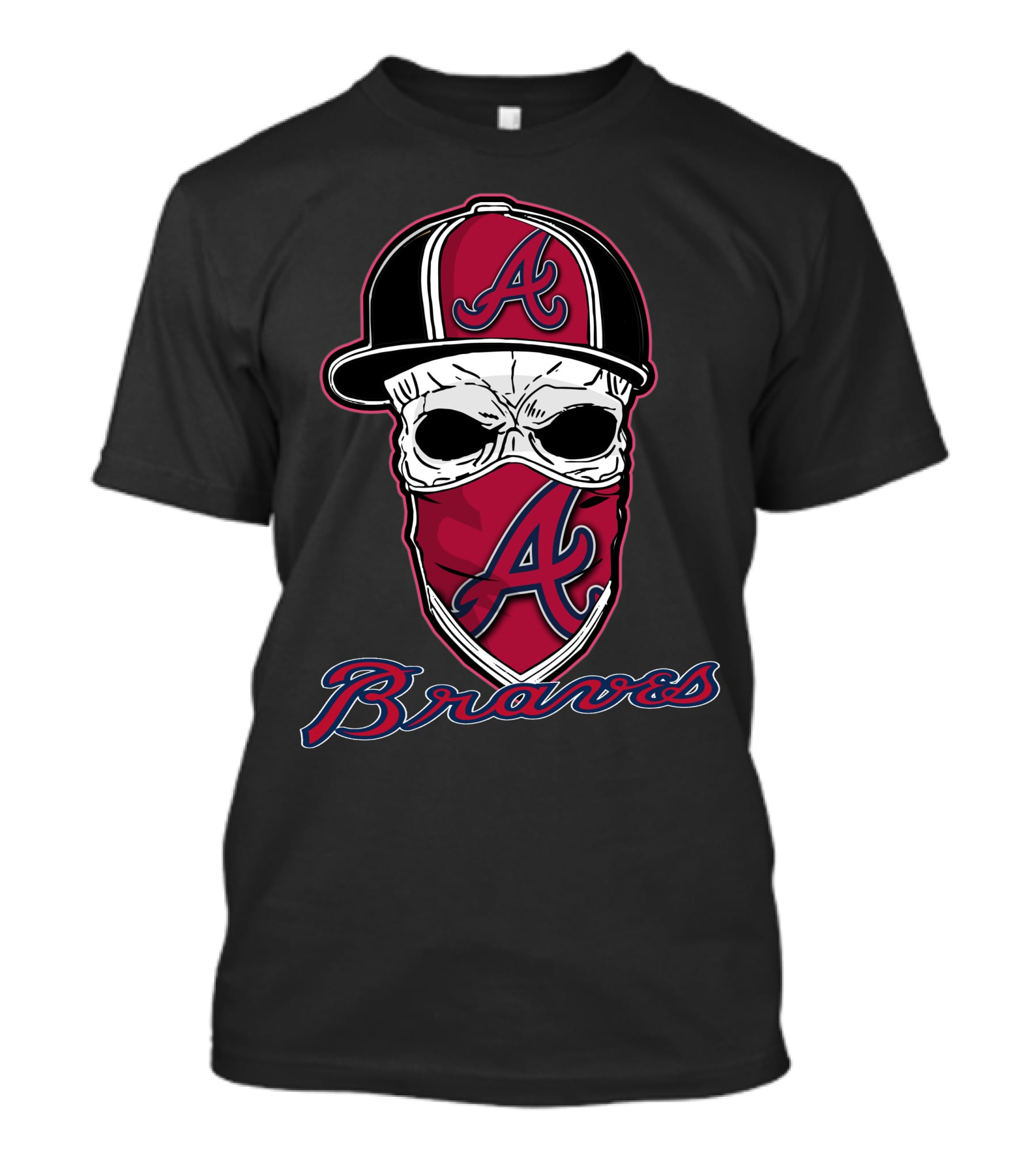 Atlanta Braves Skull Hat A T-Shirt