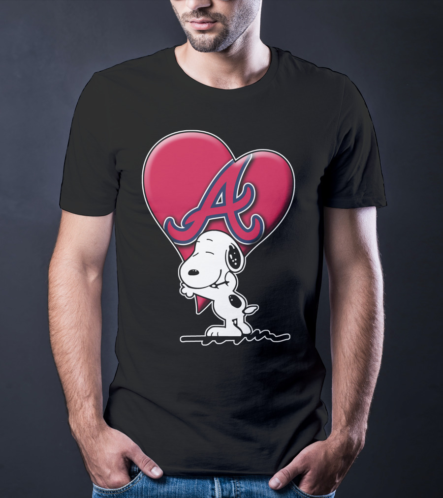 Snoopy Heart Atlanta Braves T-Shirt