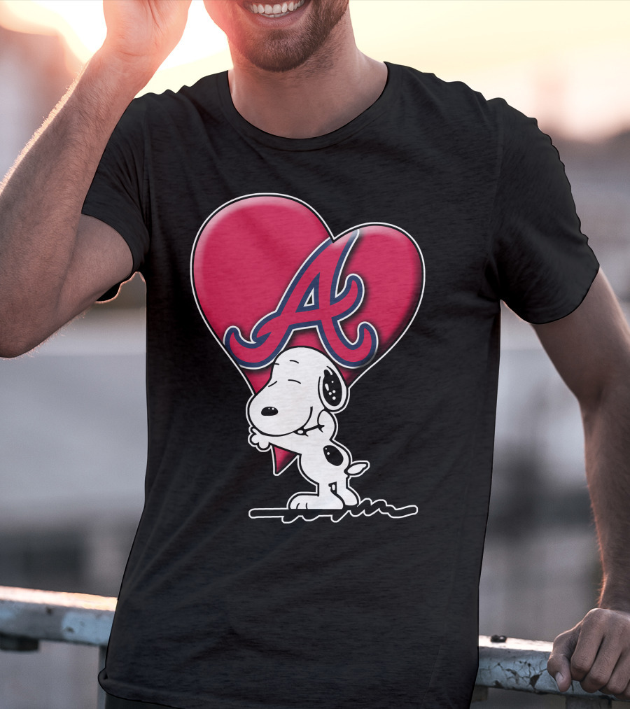 Snoopy Heart Atlanta Braves T-Shirt