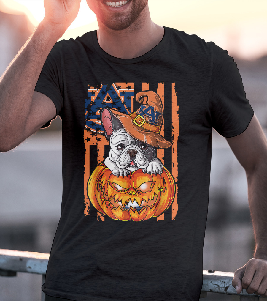Hlw Bulldog Auburn Tigers Halloween Jack-O'-Lantern T-Shirt