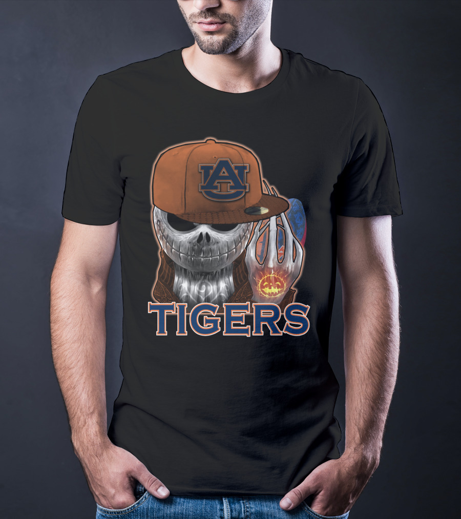 Jackskull Auburn Tigers Halloween Spirit T-Shirt