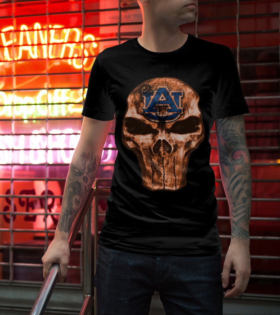 Skull Au Auburn Tigers T-Shirt