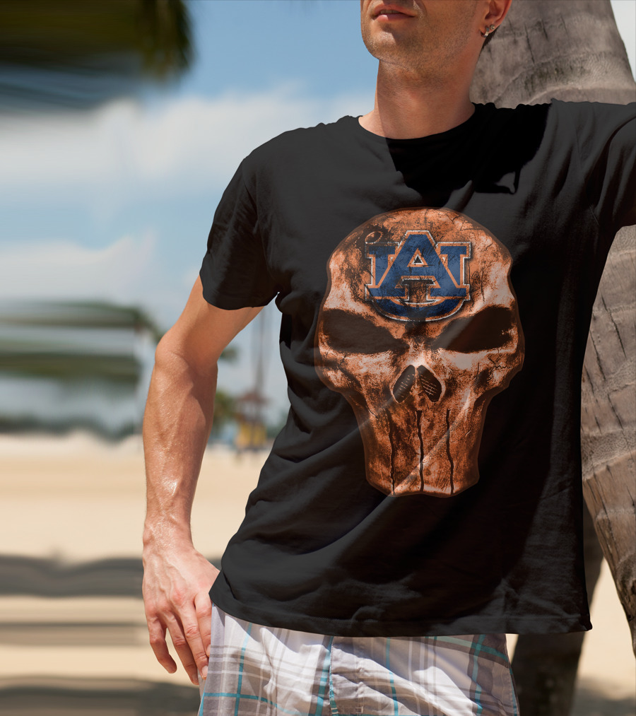 Skull Au Auburn Tigers T-Shirt