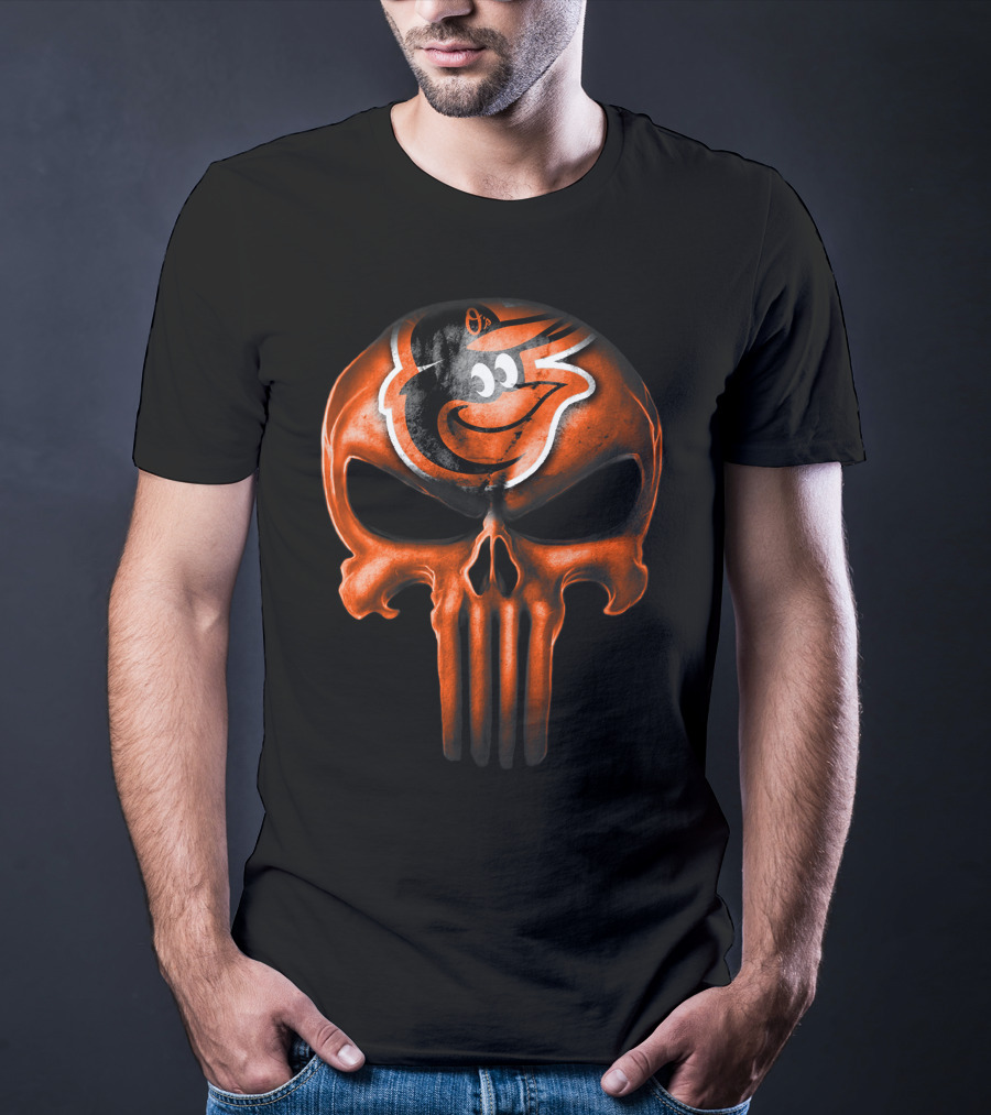 Baltimore Orioles Skull V3 T-Shirt