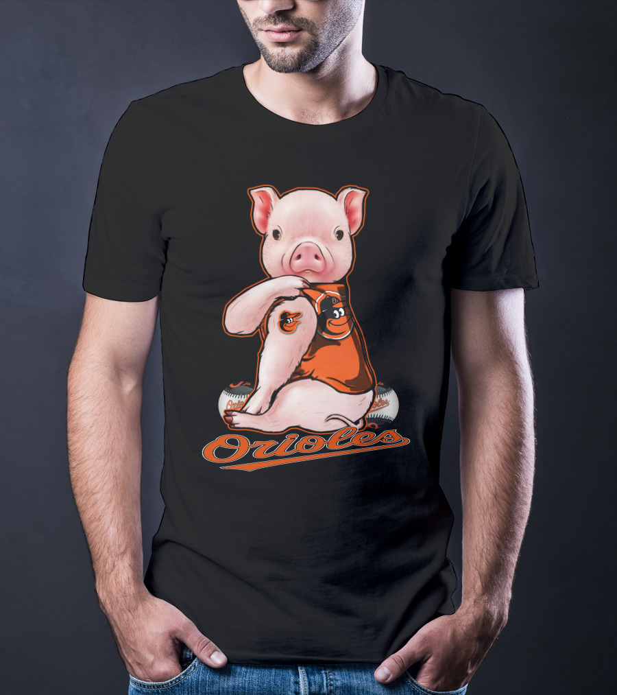 Orioles Pig Mascot Baseball Baltimore Orioles T-Shirt