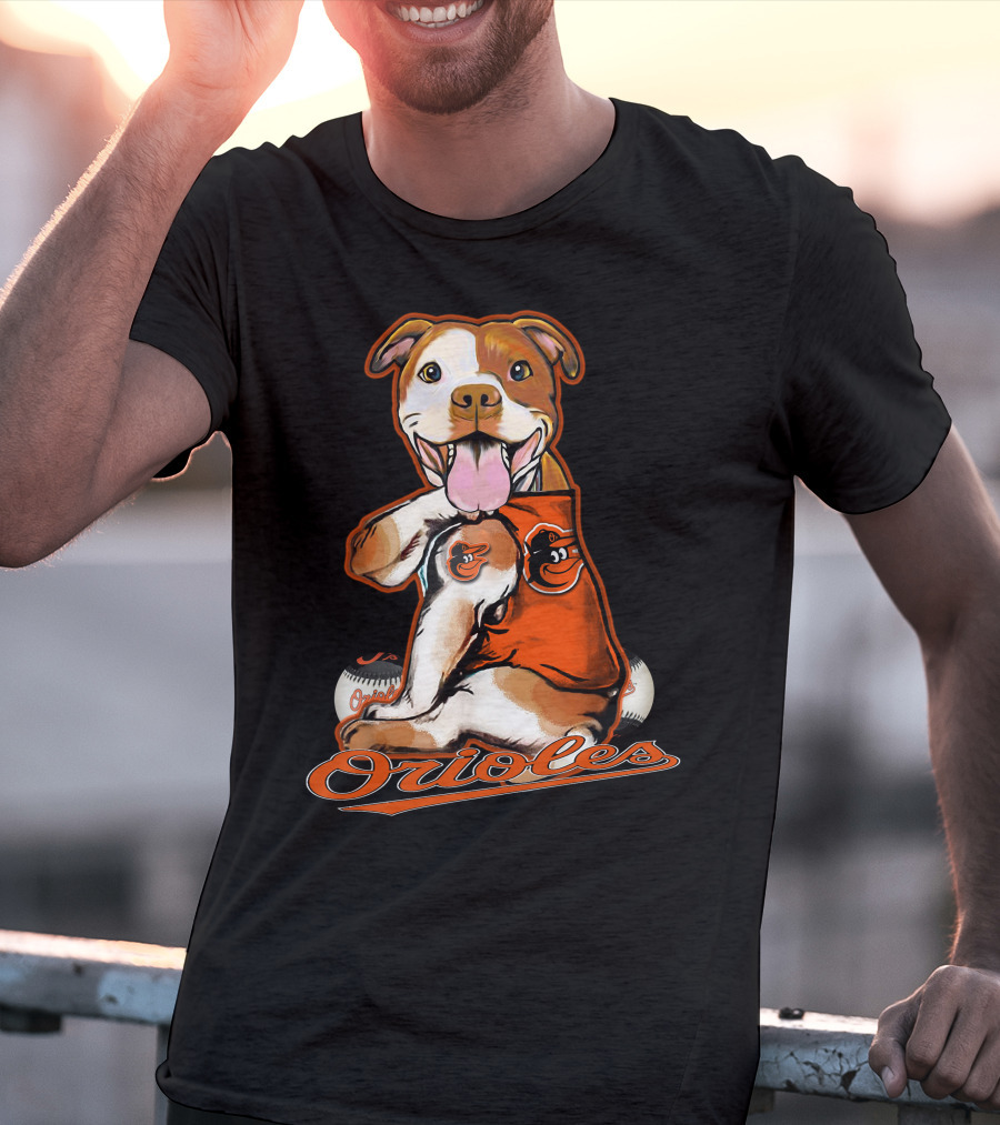 Pittbull Orioles Baseball Team Mascot T-Shirt