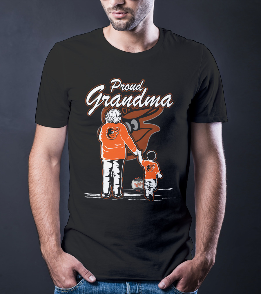 Proud Grandma Baltimore Orioles Family Baseball Fan T-Shirt