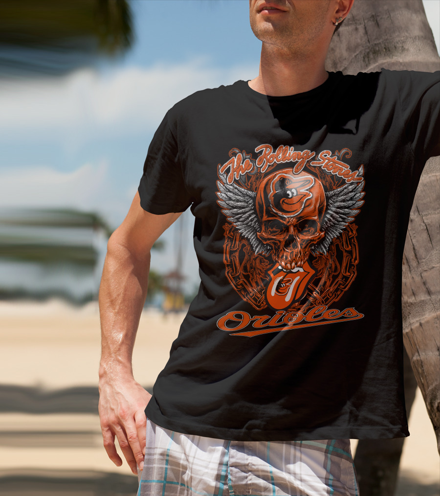 The Rolling Stones Orioles Skull Wings T-Shirt
