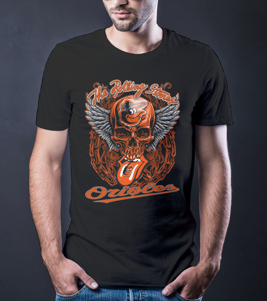 The Rolling Stones Orioles Skull Wings T-Shirt