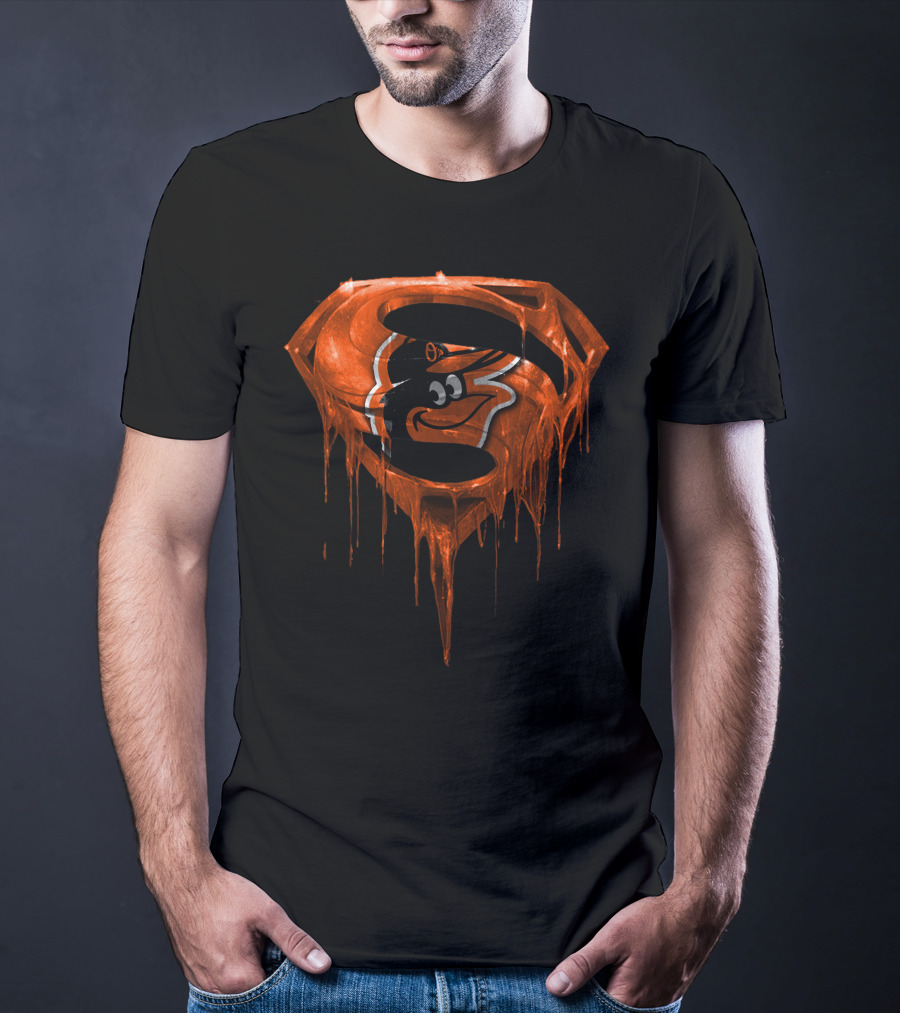 Baltimore Orioles Superman Melting Logo Spm T-Shirt