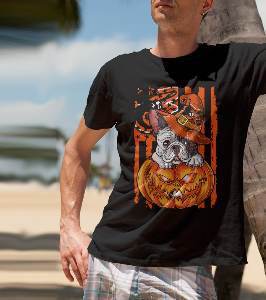 Hlw Bulldog Halloween Baltimore Orioles Jack-o'-Lantern T-Shirt