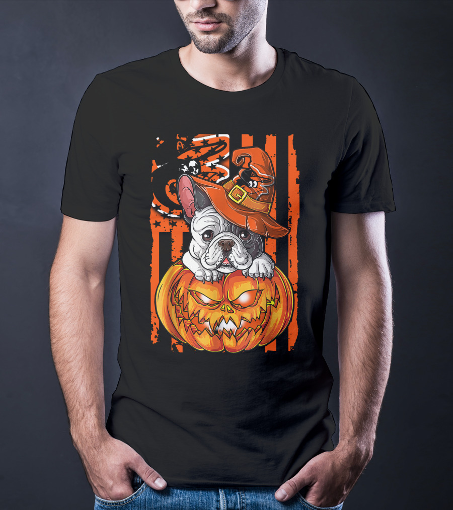 Hlw Bulldog Halloween Baltimore Orioles Jack-o'-Lantern T-Shirt