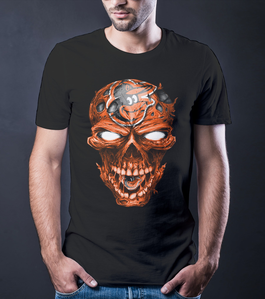 Baltimore Orioles Skull T-Shirt