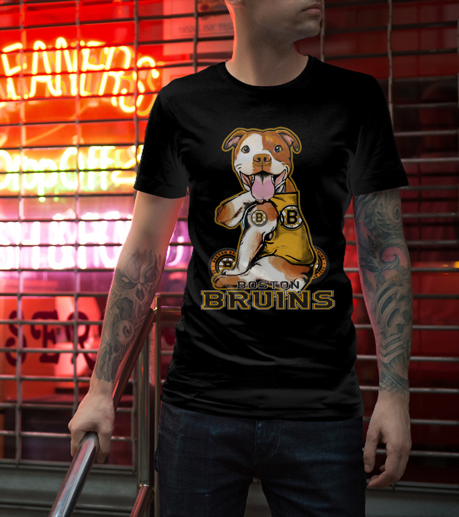 Boston Bruins Pittbull Hockey Fan T-Shirt