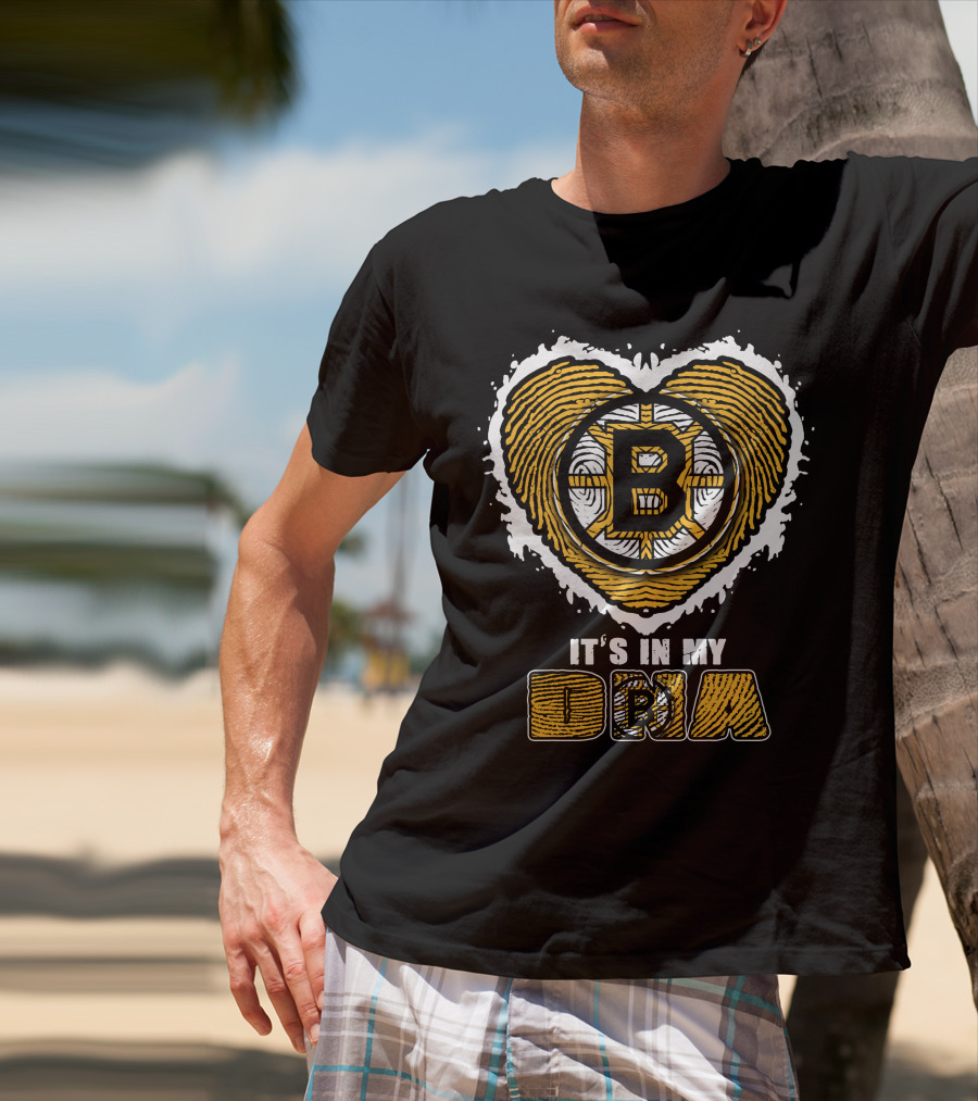 It's In My Dna Boston Bruins Heart T-Shirt