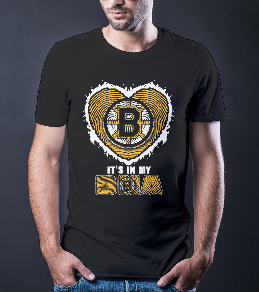 It's In My Dna Boston Bruins Heart T-Shirt