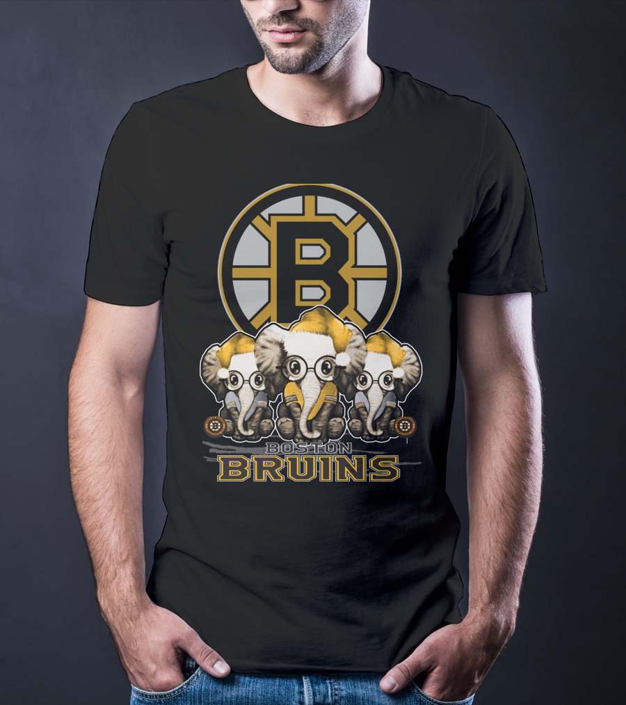 Boston Bruins Elephant Xmas T-Shirt