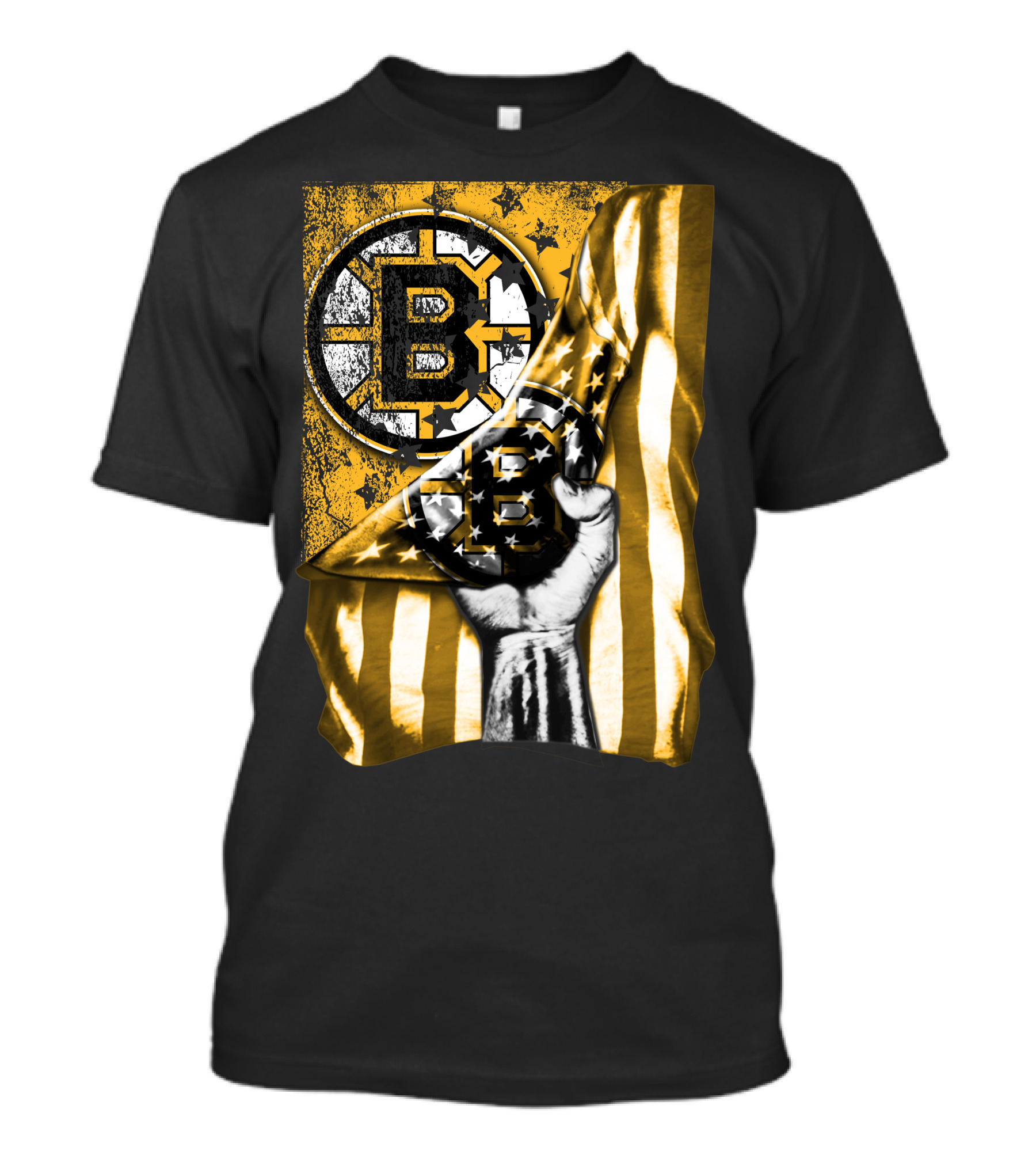 Boston Bruins American Flag Emblem T-Shirt