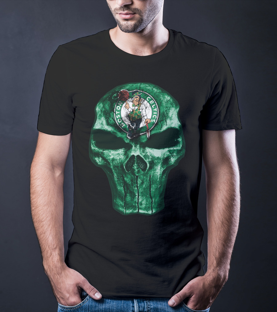 Boston Celtics Green Skull T-Shirt