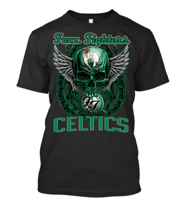 Foo Fighters Boston Celtics Winged Skull T-Shirt