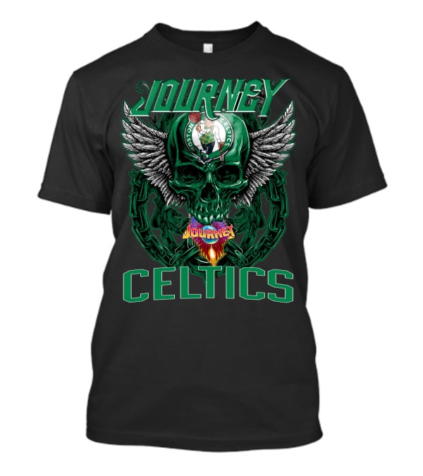 Journey Celtics Boston Celtics Skull Wings T-Shirt