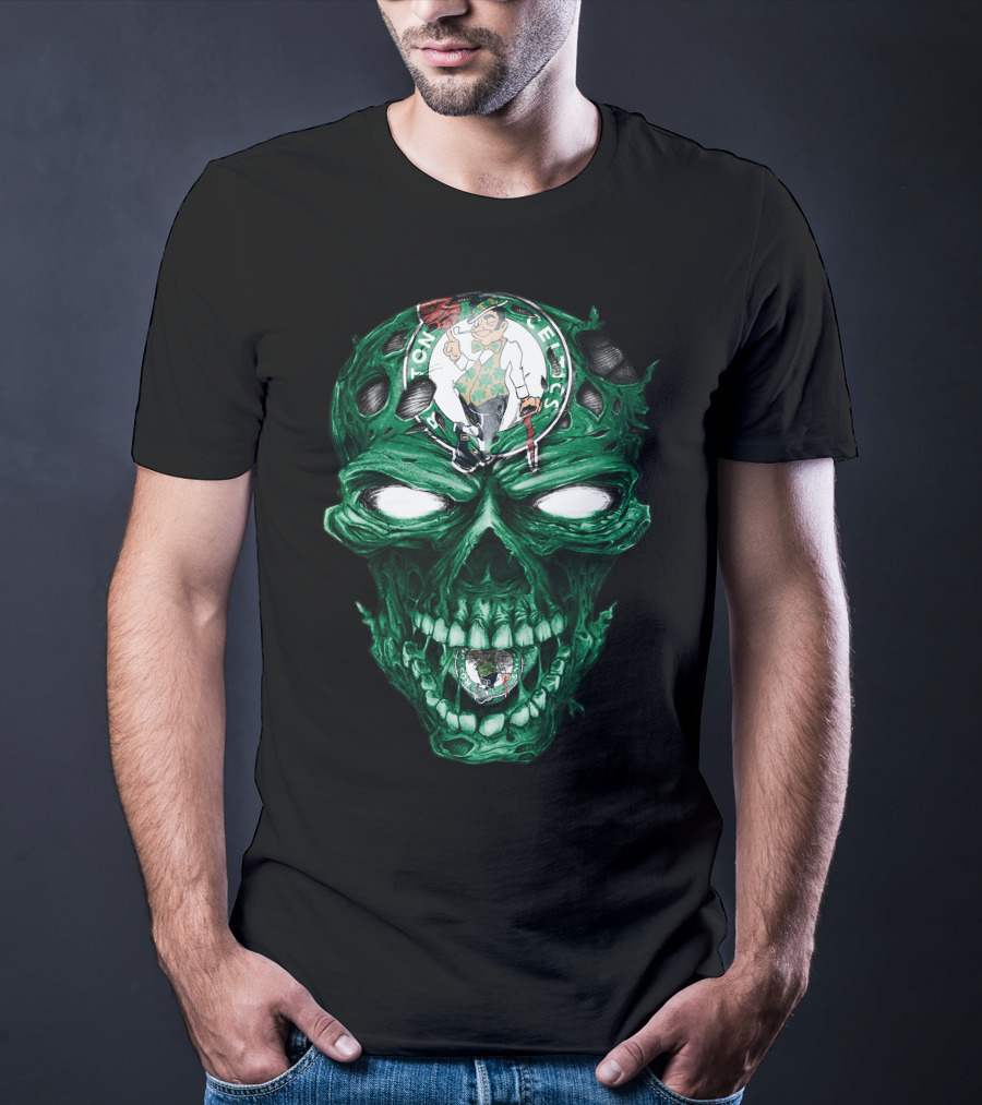 Boston Celtics Skull Green Monster T-Shirt